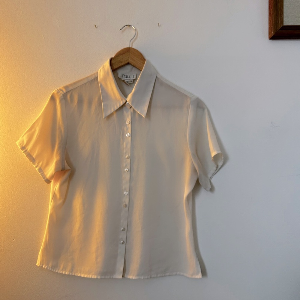 Collar button up tee